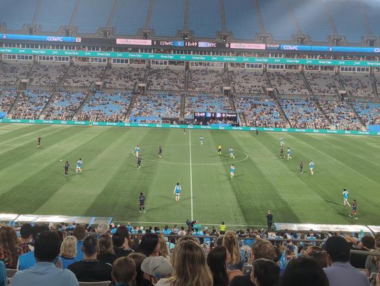 Charlotte FC leads NYCFC in 15th minute, July 12, 2025.