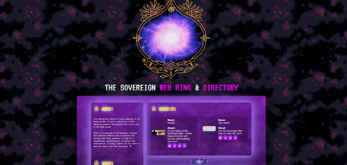 The Sovereign Web Ring | sovereignweb.thecozy.cat