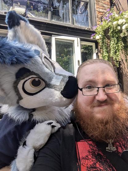 Getting sniffed by TimbyWolf!