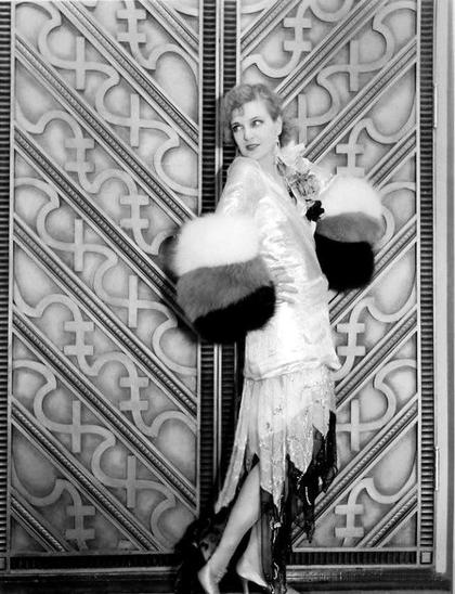 Black and white photo of vintage actress Olga Baclavona.