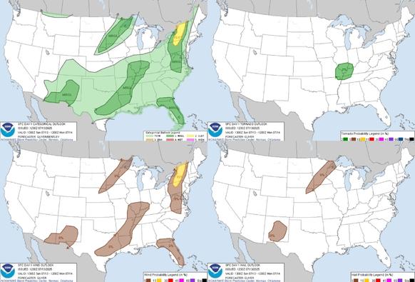 Severe Thunderstorms and Excessive Rainfall in the Central U.S.; Heat Building in the Western U.S.
A cold front pressing east across the central U.S. will be the focus for areas of strong to severe thunderstorms and excessive rainfall through this weekend. Strong to severe thunderstorms my bring damaging winds, hail, and a few tornadoes while excessive rainfall may lead to areas of flooding. Heat will build across the western U.S. with heat-related watches, warnings, and advisories issued.