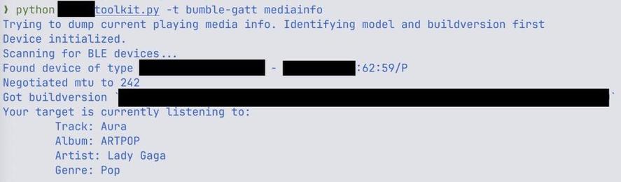[ImageSource: ERWN]

ERNW researchers say they created a proof-of-concept exploit code that allowed them to read the currently playing media from the targeted headphones.

While such an attack may not present a great risk, other scenarios leveraging the three bugs could let a threat actor hijack the connection between the mobile phone and an audio Bluetooth device and use the Bluetooth Hands-Free Profile [HFP] to issue commands to the phone.

“The range of available commands depends on the mobile operating system, but all major platforms support at least initiating and receiving calls” - ERNW

The researchers were able to trigger a call to an arbitrary number by extracting the Bluetooth link keys from a vulnerable device’s memory. They say that depending on the phone’s configuration, an attacker could also retrieve the call history and contacts. They were also able to initiate a call and "successfully eavesdrop on conversations or sounds within earshot of the phone."

‼️Furthermore, the vulnerable device’s firmware could potentially be rewritten to enable remote code execution, thereby facilitating the deployment of a wormable exploit capable of propagating across multiple devices.‼️