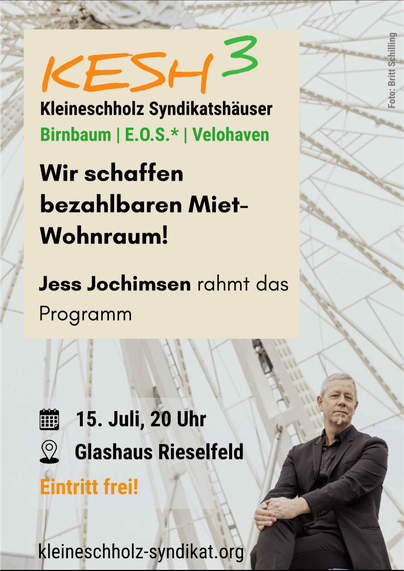 Infoveranstaltung im Glashaus Rieselfeld am 15.7., 20 Uhr zur Finanzierung der Mietshäuser Syndikats Projekten auf Kleineschholz.