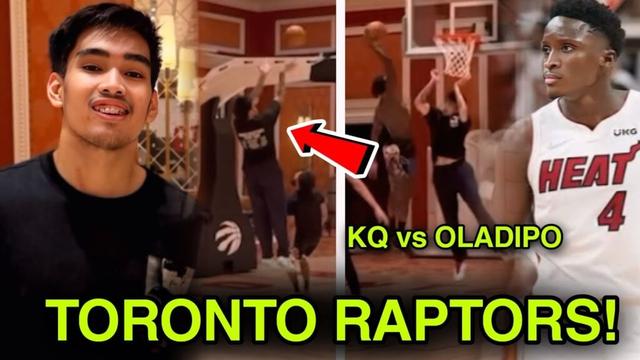 NASA NBA TEAM NA TORONTO RAPTORS SI Kevin Quiambao! NAKASAGUPA ang 2x NBA All star na si Oladipo!