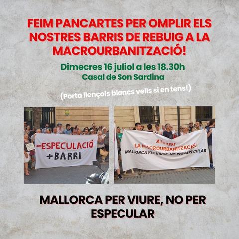 TALLER DE PANCARTES I CARTELLS CONTRA LA MACROURBANITZACIÓ