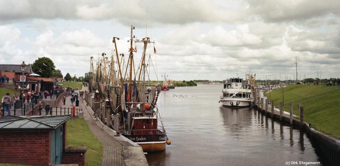 Der Hafen von Greetsiel an der Nordsee.