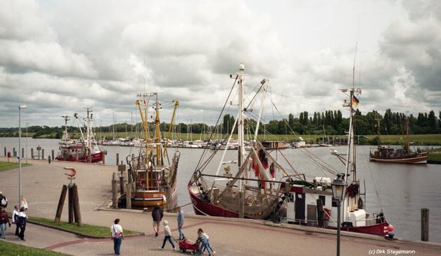 Der Hafen von Greetsiel an der Nordsee.