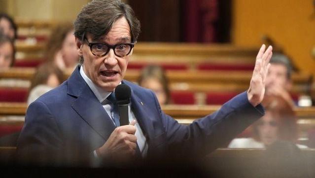 El president de la Generalitat, Salvador Illa, aquest dimecres al Parlament (ACN)