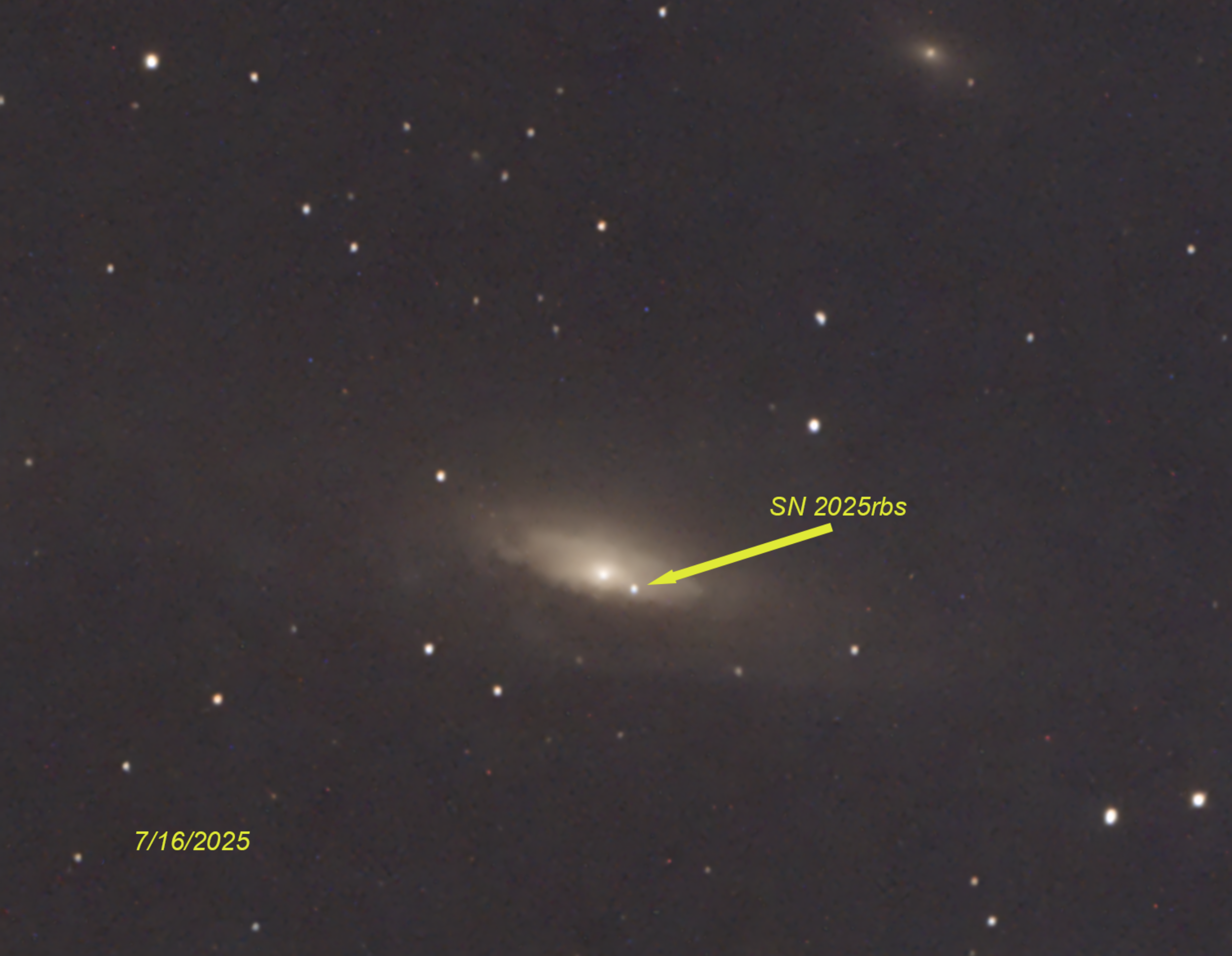 NGC 7331 supernova SN 2025rbs on 7/16/25