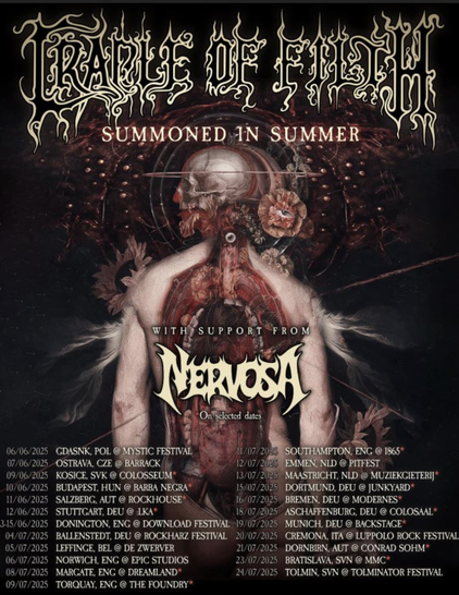 Cradle Of Filth Tour Plakat