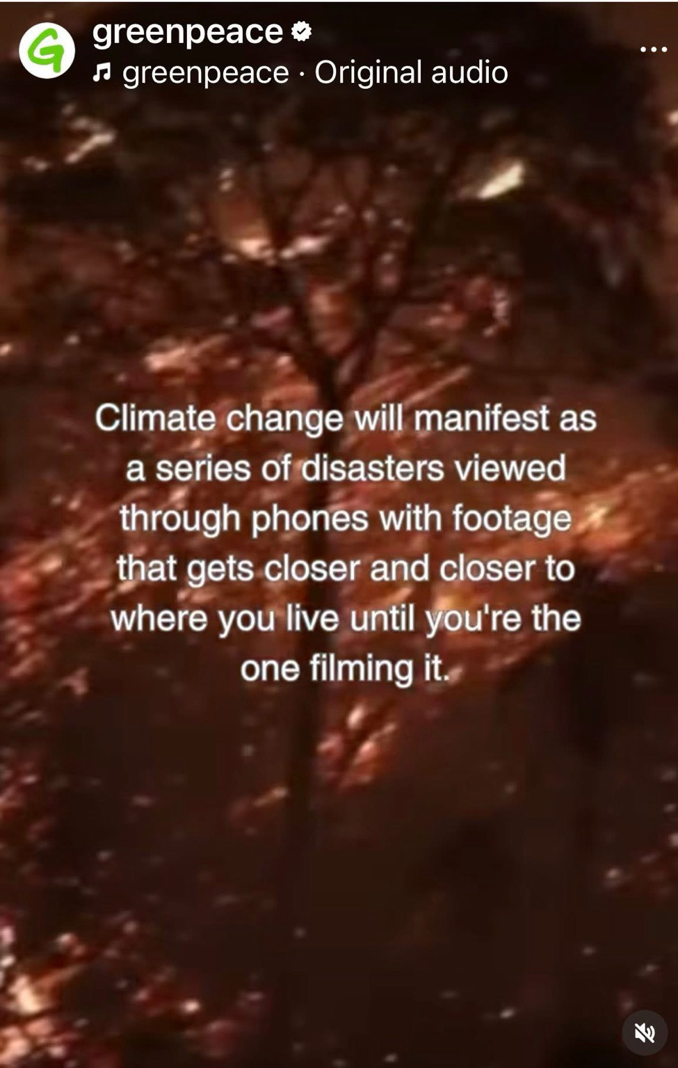 Climate change will manifest as a series of disasters viewed through phones with footage that gets closer and closer to where you live until you're the one filming it.