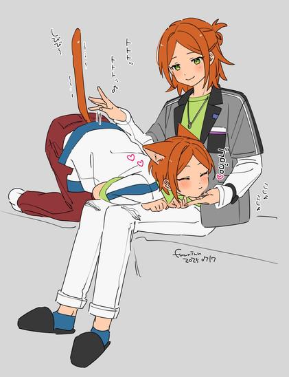 Catboy and anime boy