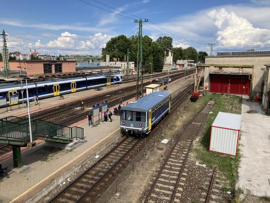Colourful Hungarian railbus