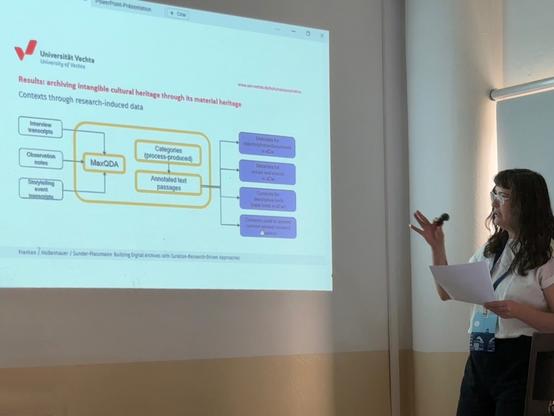 Sabina presents their workflow at DH2025