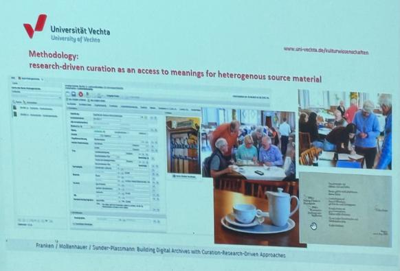 Slide with photos used as source to archive intangible cultural heritage