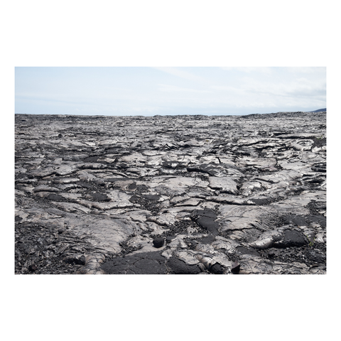 cooled and hardened lava flow as far as can be seen