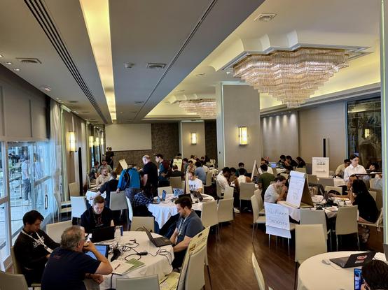 Picture of the overflow hackathon room.