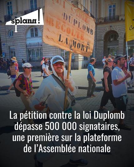 La pétition contre la loi Duplomb dépasse 500 000 signataires, une première sur la plateforme de l'Assemblée nationale