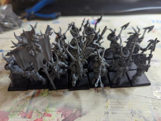 23 unpainted bestigors