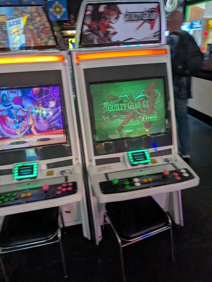 Front of the cabinet. Bartop style arcade machines.