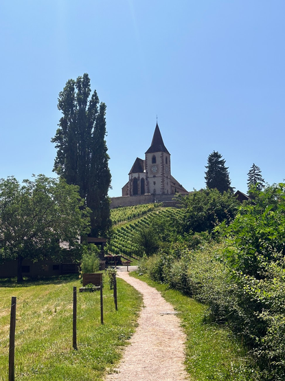 On the Alsace Wine Route, in a vineyard setting, Hunawihr is a typical Alsatian village, classified among the «Most Beautiful Villages in France».

Hunawihr was founded in the 7th century by Hunon. His wife, Hune, the saint of washerwomen,gives its name to the village. The pilgrimage of Saint Hune, who was canonized in 1520, grew up around the fountain situated at the foot of the village, the tradition claiming that she came there to wash the clothes of the poor.