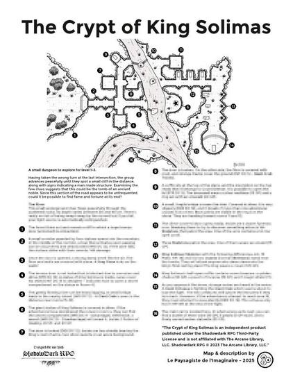 The crypt of king solimas one-page dungeon description
