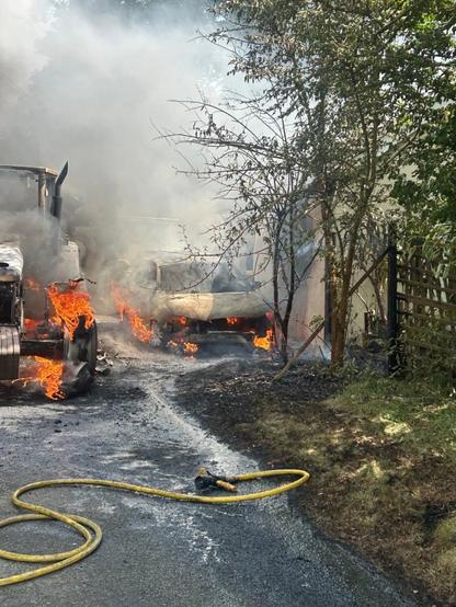 Llangeler Tractor fire