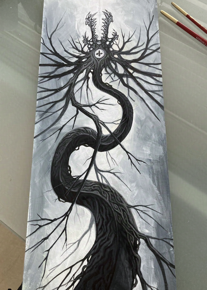 possibly unhappy little tree, if it's even a tree