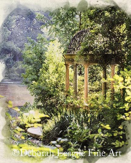 Located near the big and small lakes of Longwood Gardens, Kennett Square, Pennsylvania is this romantic, iron domed, stone columned structure called the Love Temple. Used frequently for engagement photos.