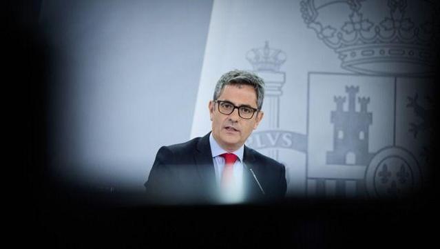 El ministre de la Presidència, Félix Bolaños, durant la roda de premsa posterior al Consell de Ministres (Europa Press/Jesús Hellín)