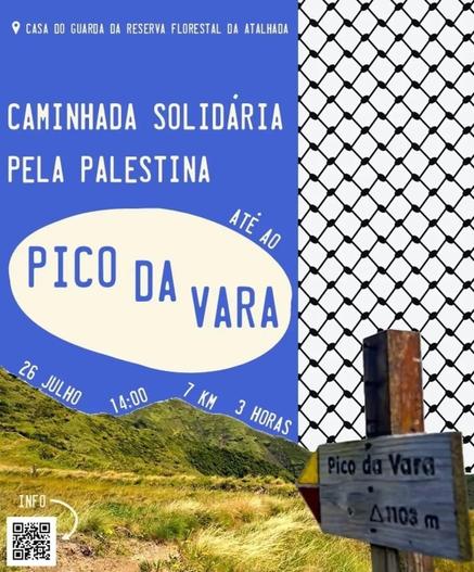Caminhada Solidária pela Palestina até ao Pico da Vara