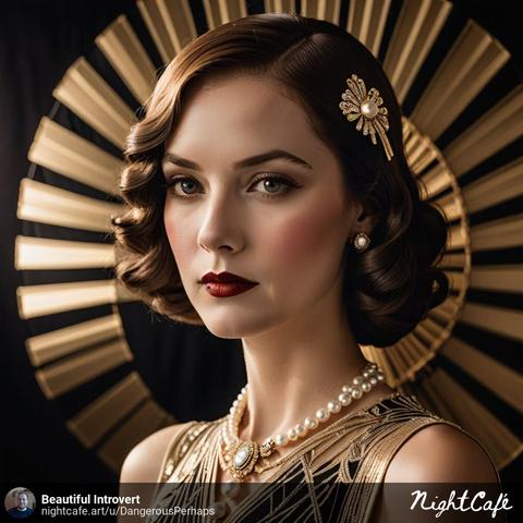 Classic Glamour Portrait (Art Deco Style) 2

#classic #glamour #portrait #beautiful #woman #artdeco #digitalart #nightcafe #nightcafestudioai #nightcafeai #nightcafestudio #aiart #aiartwork #aigenerated #aigenerator #aigeneratedart