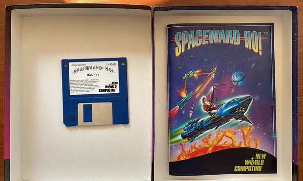 Spaceward Ho!, Deutsche Fassung, Diskette und Handbuch in OVP