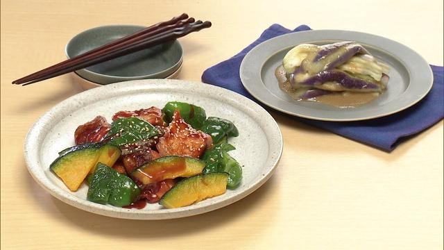 【3分クッキング公式】ヤンニョム鮭／レンチンなすサラダ