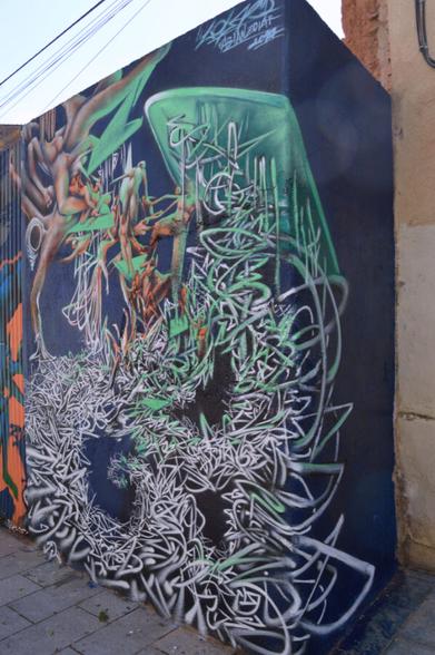 mural streetart by contemporary artist fabian zolar in sabadell barcelona spain graffiti