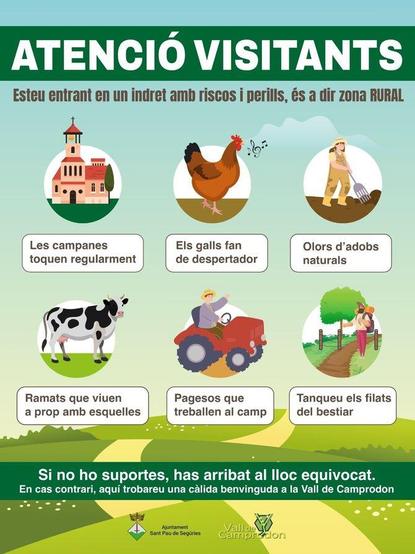 Imatge dels cartells que s'han penjat (Mancomunitat de la Vall de Camprodon)