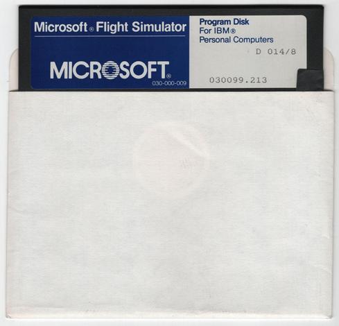 MS Flight Simulator v2.13, copy protected 5.25 inch floppy disk