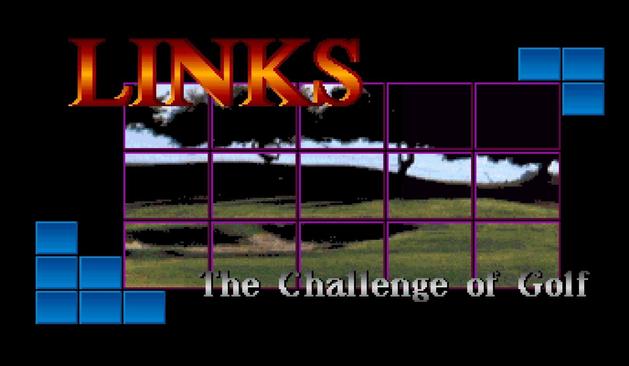 Title screen from DOS game 'Links - The Challenge of Golf'.