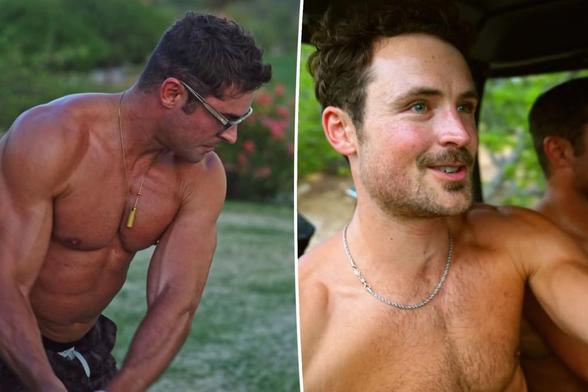 Shirtless Zac Efron flaunts muscles while golfing with brother Dylan