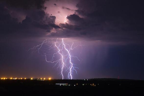 photo d'un double éclair