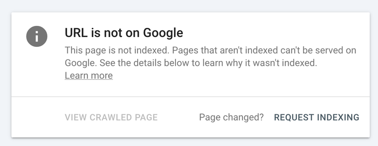 Screenshot of error message described before