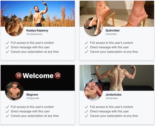 Samples from an onlyfans-like site