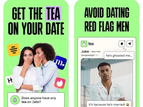 The Tea app for avoiding red flag men