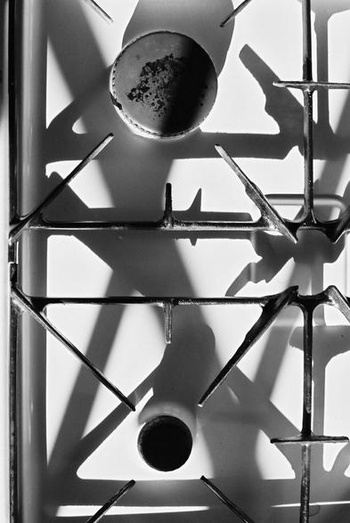 Gas burners as viewed from above. (Version françæ) Brûleurs à gaz vuz dal dessus.