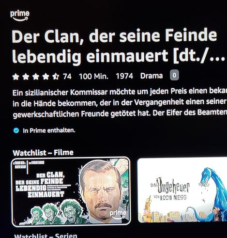 Prime Video Stream von "Der Clan der seine Feinde lebendig einmauert"