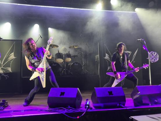 Night Demon on stage.