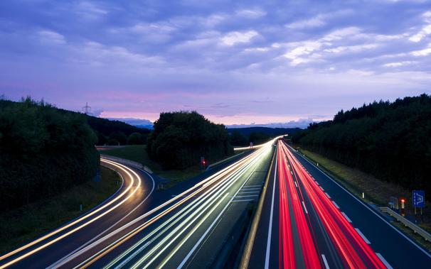 long time exposure of a motorway.
