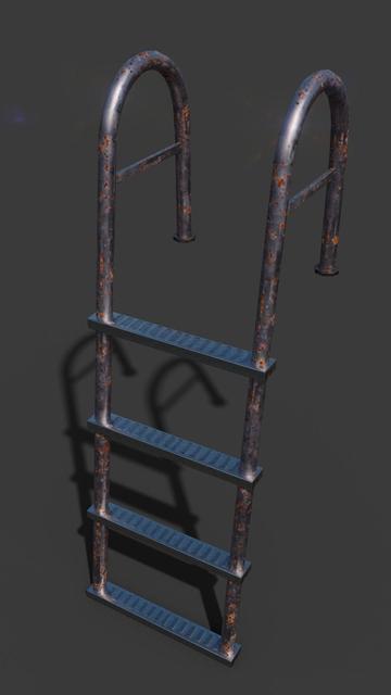 New pool ladder for Dark Rooms - render in Substance Painter.