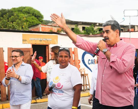 El presidente de Venezuela, Nicolás Maduro, en una fotografía cedida por Prensa del Palacio de Miraflores esta semana.