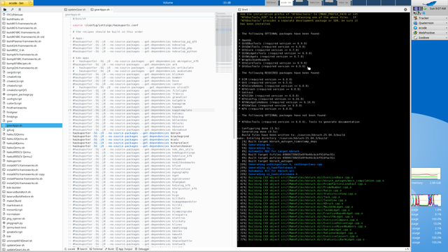 Editing script in ecode and execute it in it's shell on Haiku R1B5 64bit.
